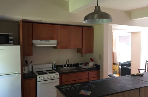 Waitsfield Apartment | In town, river across the street, families welcome