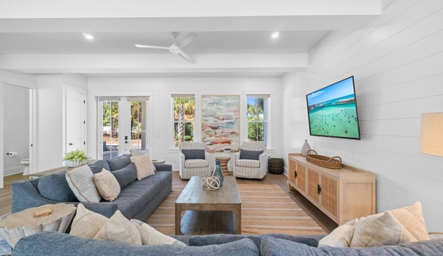 ✨ Elegant 6BR Beach Home | Heated Pool | Game Room | Steps to Emerald Coast 🐚 in Miramar Beach