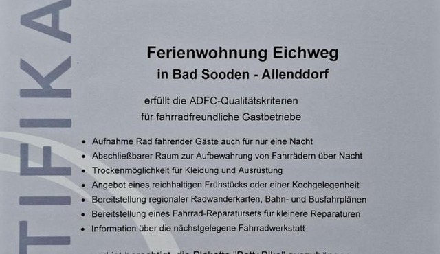 Ferienwohnung Eichweg in Bad Sooden-Allendorf