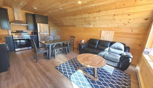 Loft Chalet #2: 1 Bedroom (2 Double beds), 1 Full Bath, open kitchen-living room in Bonne Bay Big Pond
