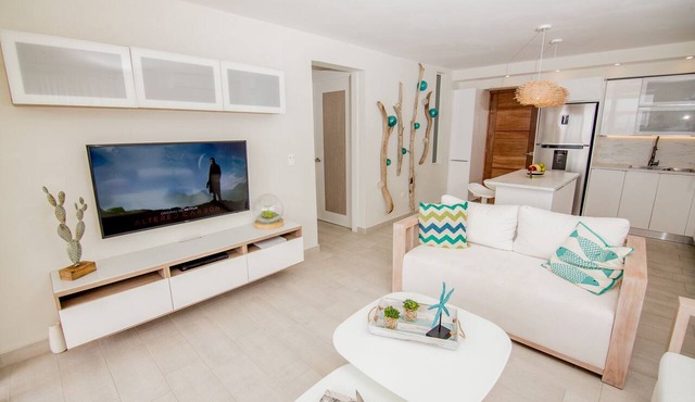 Modern Beachfront Condo w/Private Outdoor Pool & Patio @ Emotions Playa Dorada in Puerto Plata
