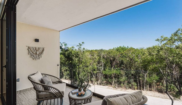 Stellar 2BR w Beach Club | Work Desk | Gym & Yoga Access in Tulum