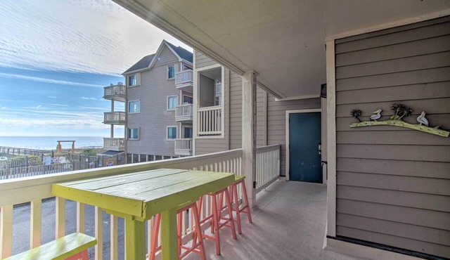 Walk to Shore! Ocean-View Condo in Carolina Beach in Carolina Beach